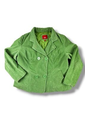 Mossimo Vintage Corduroy Blazer Jacket Green Cotton 1X Quilted Lining